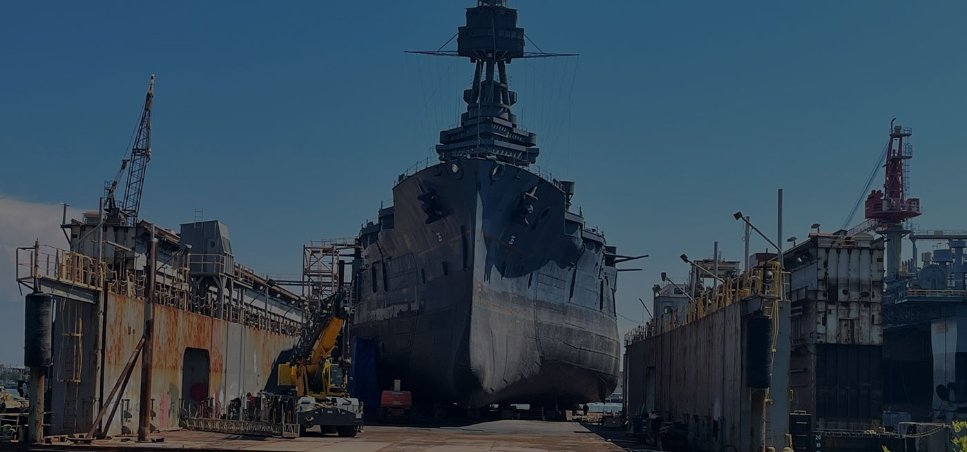 Battleship Texas in GC Dry Dock