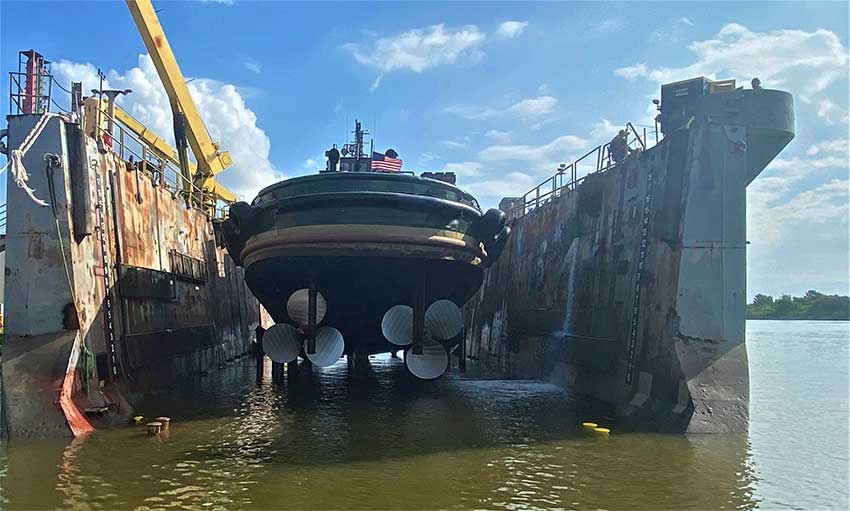 Cape Ann in dry dock