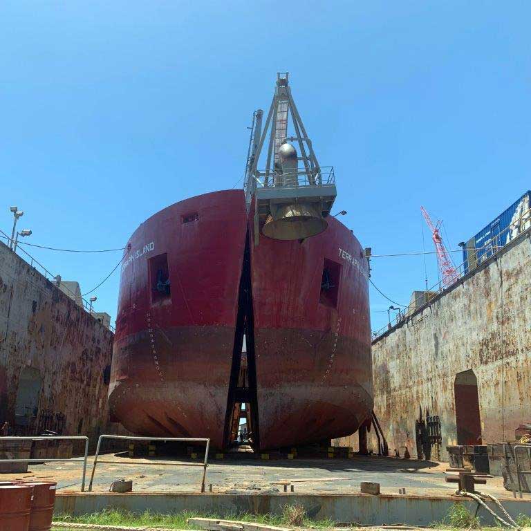 Dredge TI in dry dock